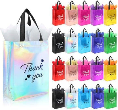 Addblu 60 Pcs Employee Appreciation Bulk Reusable Gift Bags with