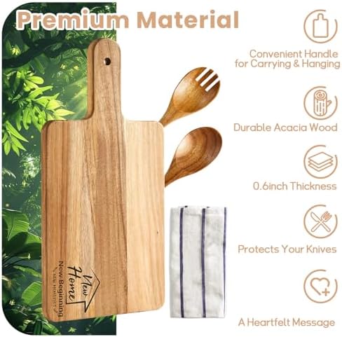 1 Sets Housewarming Gifts Wooden Cutting Board for Couples New Home