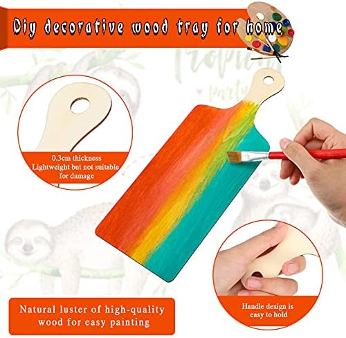 Marsui 12 Pieces Mini Wooden Cutting Board for Craft 11.8 x 4.3 Inch