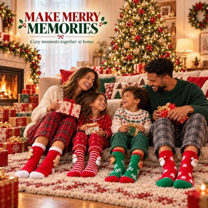 bropite Christmas Fuzzy Socks for Women With Cute 3D Plush Doll Charm