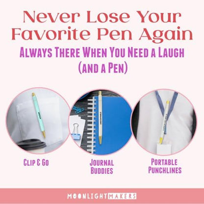 Moonlight Makers Ballpoint Pens Black Ink, Set of 5, Best Sister Ever