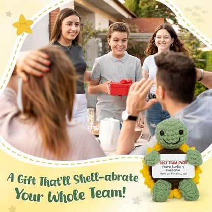 OASSIE Appreciation Gifts for Employee - Positive Turtle Crochet