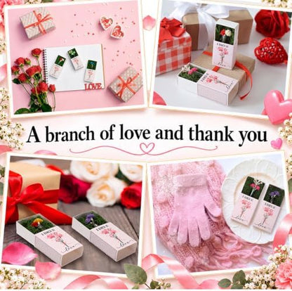 Wonderjune 14 Sets Mini Flowers Thank You Gift Bulk for Women, Mix