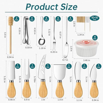 Charcuterie Boards Accessories Bowls Utensils, Cheese Knife Set Mini