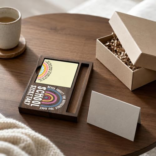 School Secretary Gifts, Sticky Note Holder for Desk, Thank You Gift