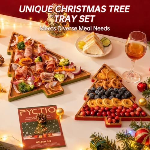 Christmas Charcuterie Board, Acaia Wooden Cutting Boards for Kitchen