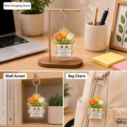Inspirational Gifts Bulk for Women Teens Staff Positive Keychains