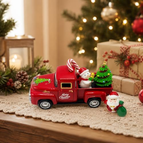 Christmas Truck Decor - Christmas Decorations Indoor with Tree Snowman