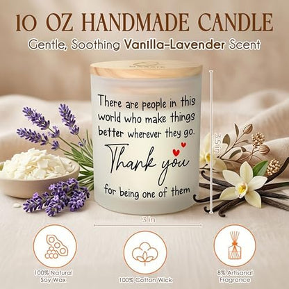 OASSIE Christmas Thank You Gifts for Women - Vanilla Lavender Candle
