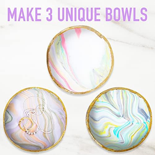 JOiFULi Make Your Own Clay Jewelry Bowls Arts and Crafts Kit for Girls