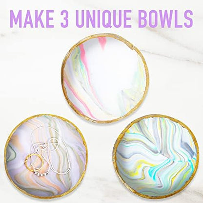JOiFULi Make Your Own Clay Jewelry Bowls Arts and Crafts Kit for Girls