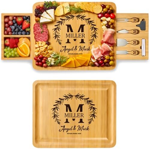 Personalized Charcuterie Boards Gift Set, Custom Engraved for Wedding