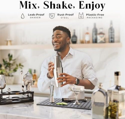 BARE BARREL® Mixology Bartender Kit Bar Set | 16-Piece Cocktail Shaker