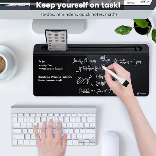 Varhomax Desktop Whiteboard with Storage, Desk Organizer Dry Erase