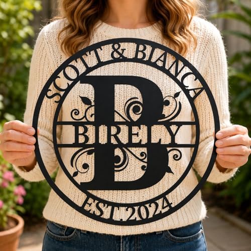 Custom Last Name Sign, Personalized Metal Wall Art, Custom Family Name