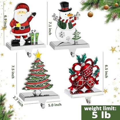 Stocking Holders for Mantle Set of 6 Stocking Hangers Weighted Mantel