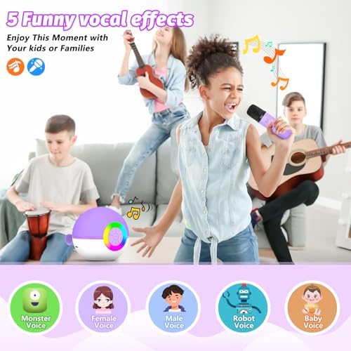 goopow Mini Karaoke Machine Speaker for Kids Adults, Portable