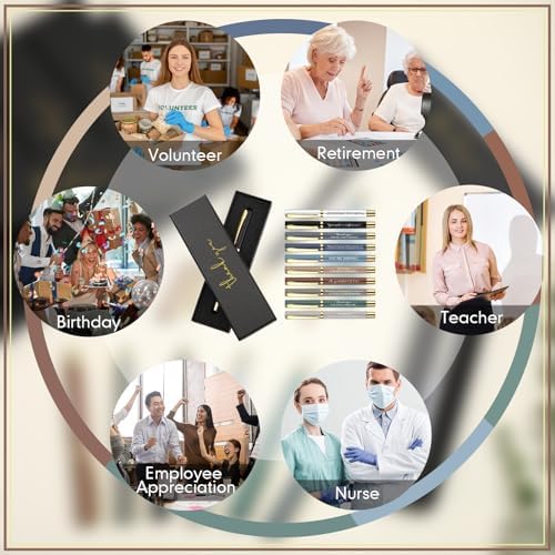 PerKoop 10 Sets Thank You Gifts, Appreciation Pens with Boxes for Men
