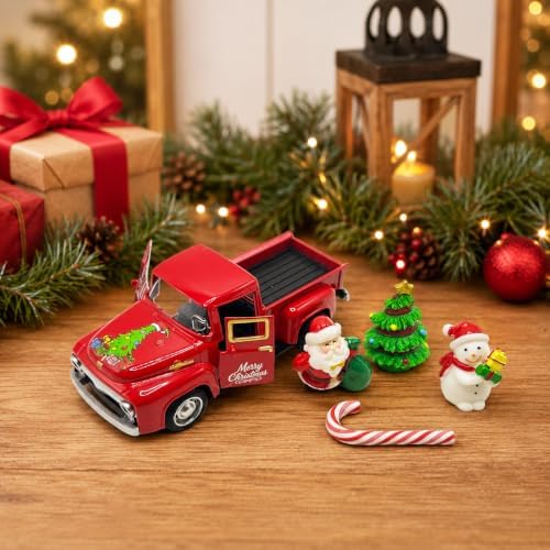 Christmas Truck Decor - Christmas Decorations Indoor with Tree Snowman