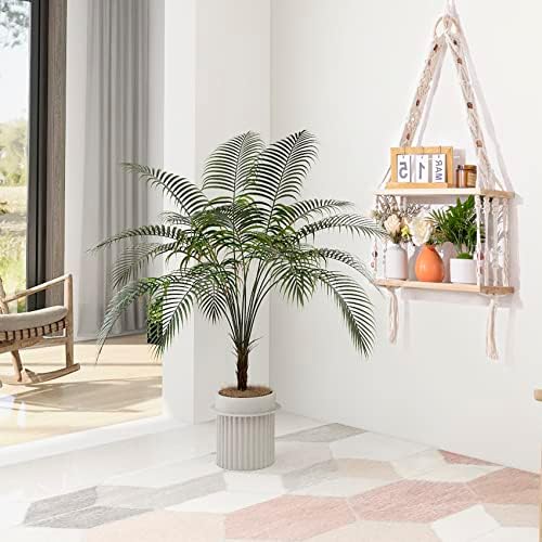 TENEWEE Boho Wall Hanging Shelves Macrame Floating Plant Photos Wood