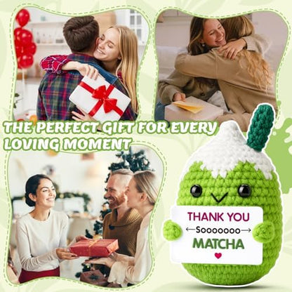 Thank You Gifts for Women Crochet Matcha Plush, Funny Christmas