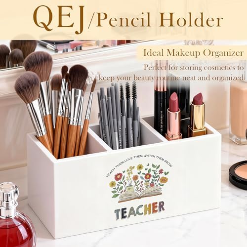 Boho Floral Teacher Pen Holder for Desk, Teacher Appreciation Gifts