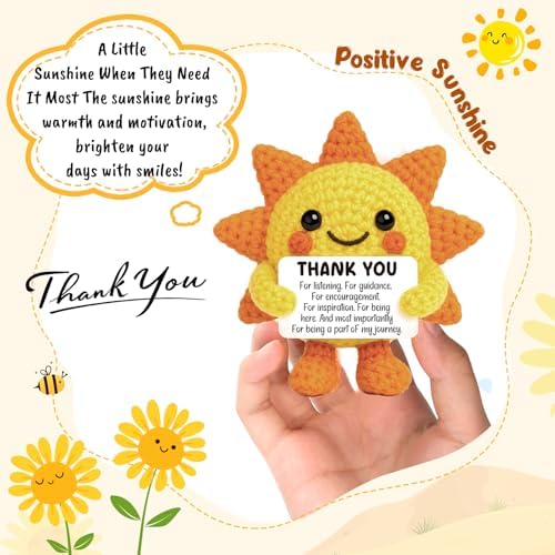 Thank You Gifts for Women Teacher Boss Positive Crochet Sunshine