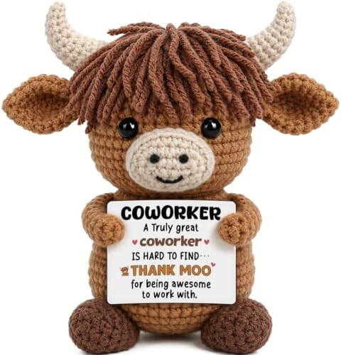 Xinezaa Mini Appreciation Gifts for Women Men Coworkers, Highland Cow