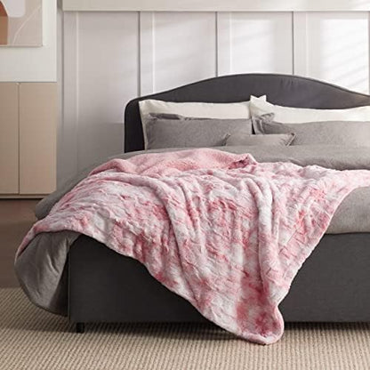 Bedsure GentleSoft Sherpa Fluffy Throw Blanket - Fleece Warm and Cozy