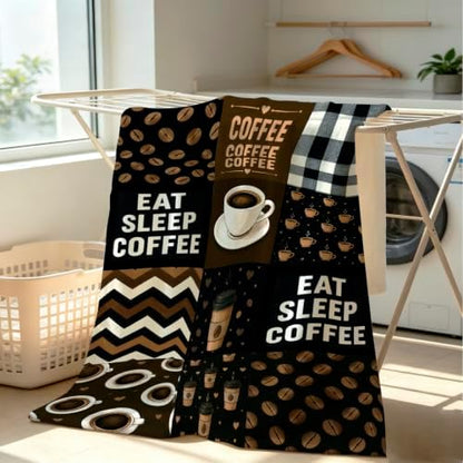 Coffee Blanket Cafe Gifts for Drinks Lover Throw Blanket Coffee Cup