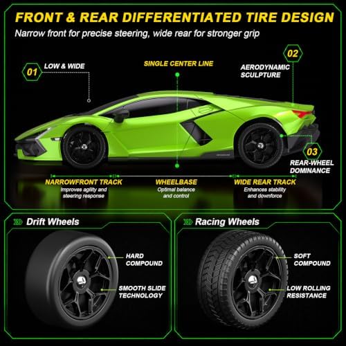 Axirata 1:24 Lamborghini REVUELTO Remote Control Car RC Drift Car