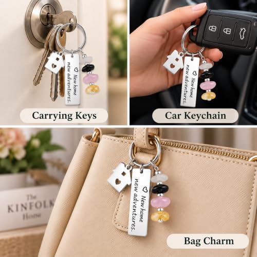 Ralukiia New Home Keychain, Housewarming Gifts, New Homeowner Gifts