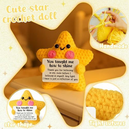 AVALYNNE Crochet Star Thank You Gift for Mentor, Teacher, Mom, Dad