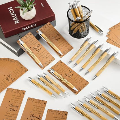 gisgfim 30 Sets Employee Appreciation Gift Bulk Inspirational Bamboo