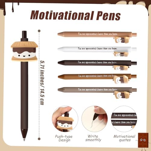 Sayglossy 10 Set S'more Pens Bulk Gifts, Marshmallow Appreciation