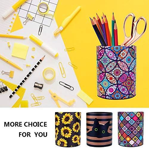 PU Leather Pen Holder, Pencil Holder Desk Organizer for Women Girls