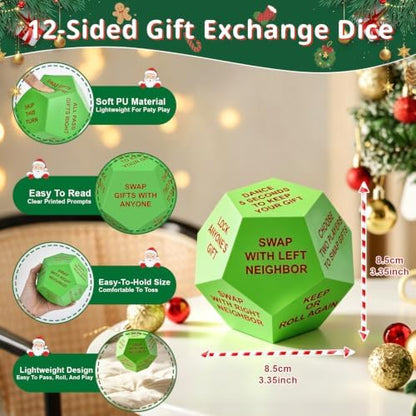 Santa Swap Gift Exchange Dice, Christmas Stocking Stuffers for Men