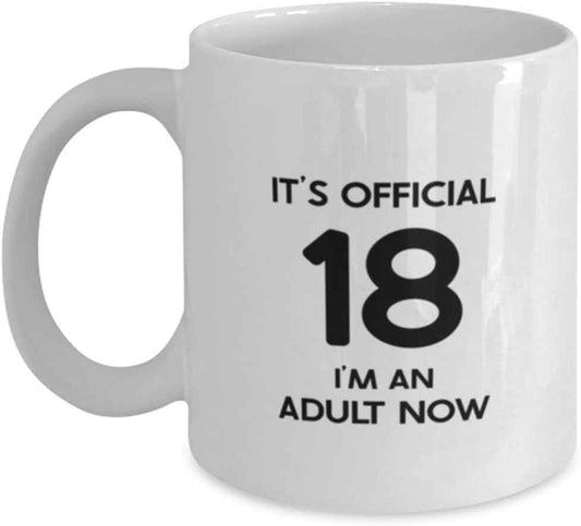 Birthday Funny Gifts for Friends, Unique Gifts from Family, 18th Birthday Coffee Mug for Men and Women
