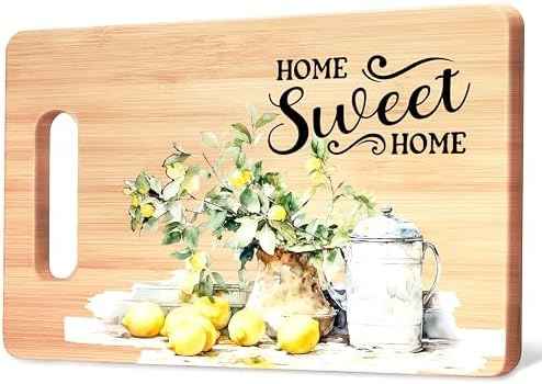 Rustic Lemon Cutting Chopping Board, Housewarming Gifts for Women