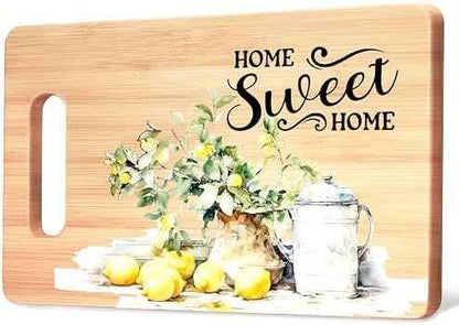 Rustic Lemon Cutting Chopping Board, Housewarming Gifts for Women