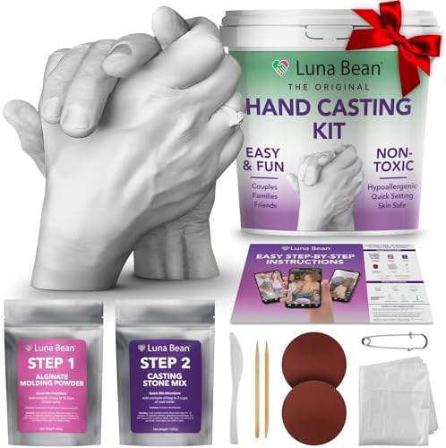 Luna Bean Hand Casting Kit – Couples, Anniversary, Wedding, Hand Mold