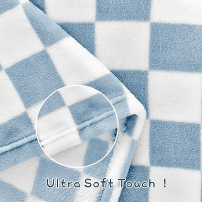 Yurhap Checkered Baby Blanket Fleece Baby Blankets for Boys, Ultra