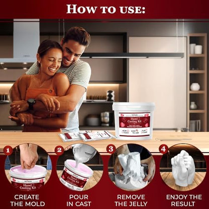 TECEUM Hand Casting Kit – Unique Gift for Couples, Family, Babies &
