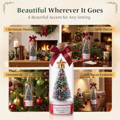 Recordable Christmas Tree in a Bottle, 30-Second Voice Recording and