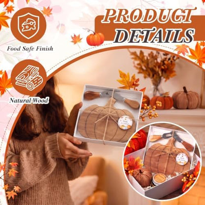 Ziliny 1 Set Fall Pumpkin Charcuterie Boards, Mini Cheese Board Gifts
