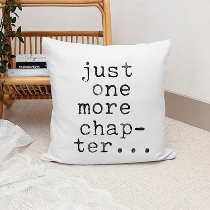 Oh, Susannah Just One More Chapter Pillow Cover - Library Book Lovers