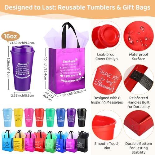 48 Pcs/8 Sets Employee Appreciation Gifts Bulk - Includes Thank You