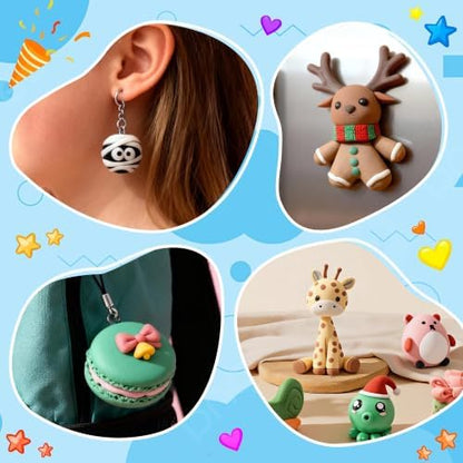 Artpar Polymer Clay Kit,102 Colors Modeling Clay for Kids,Oven Bake