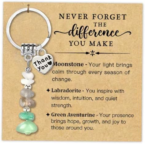 Never Forget the Difference You Make, Crystal Keychain Thank You Gift