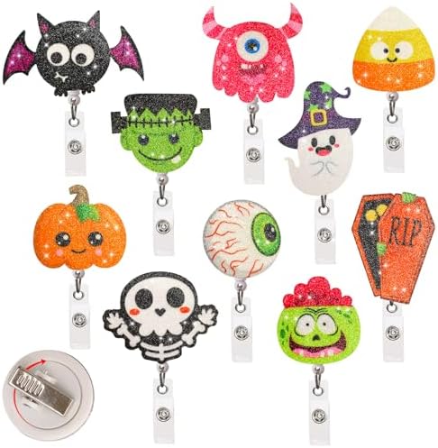 Fancy Land Halloween Badge Reels Retractable ID Name Badge Holders